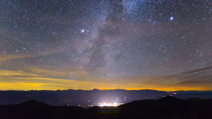 California - Milky Way Sets Over Bishop - Sierras