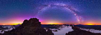 Washington - A Starry Night On Old Snowy Mountain - 360