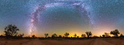 Arizona - San Vicente Wash and the Lights of Phoenix and Tucson - 360