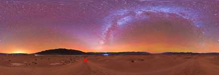 California - Death Valley - Mesquite Sand Dunes Under a Dark Sky - 360