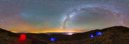 California - Lights of Bishop - Sierra View - White Mountains - 360