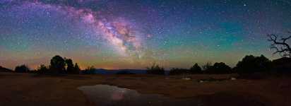 Utah - Canyonlands NP - Grand View Point - Rain Puddles and the Milky Way - 205