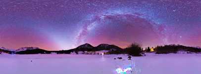 Colorado - A Frozen Trout Lake Starscape - 360