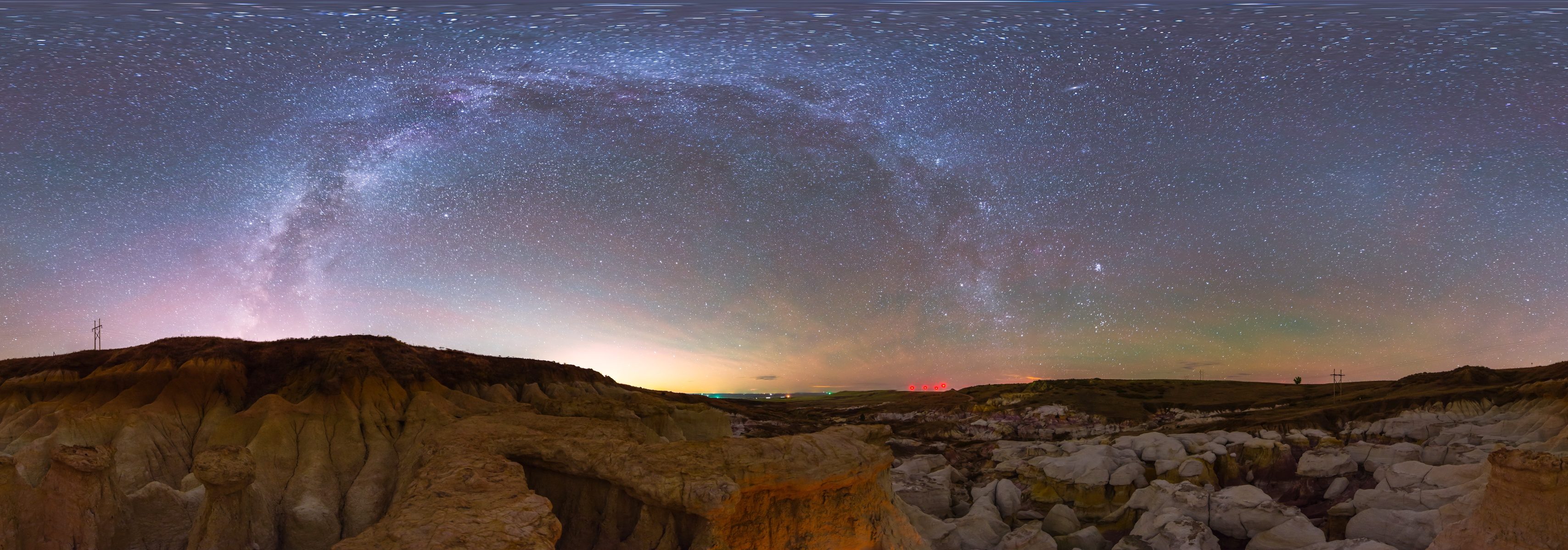 Colorado - Paint Mine Nightscape and Lights of Denver - 360