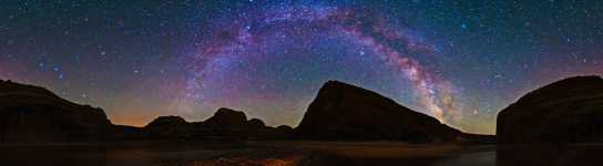 Colorado - Dinosaur NM - Confluence of Green and Yampa Rivers - Starscape - 360