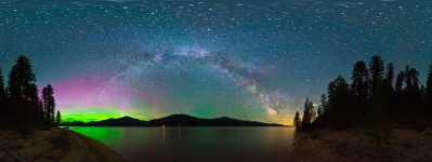 Idaho - Priest Lake and the Northern Lights - Aurora Borealis - 360