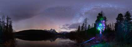 Idaho - Stanley Lake and the Night Sky - 360