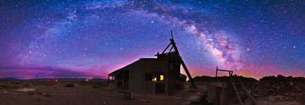 Nevada - Lippincott Lead Mine Ruins - Bonnie Claire - Huson House - Under the Milky Way - 240