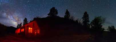 New Mexico - Mogollon - Last Chance Mine Ruins and the Milky Way - 260