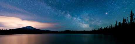 Oregon - Mount Bachelor - Midnight Milky Way over Elk Lake 120