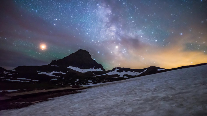 Montana - Glacier National Park - Logan Pass Under Stars