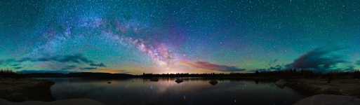 Wyoming - New Fork Lake and Milky Way Starscape - 360