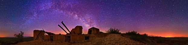 Arizona - Swansea - Copper Smelter Ruins Under the Milky Way - Starscape - 360