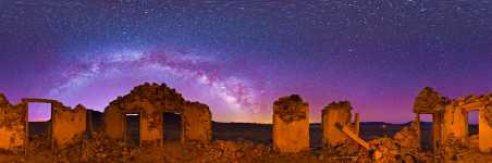 Utah - Copper Gulch Homestead and the Wah Wah Mountains Under a Dark Sky