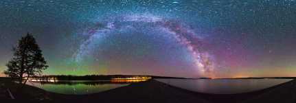 Wyoming - Yellowstone Lake and the Milky Way - 360